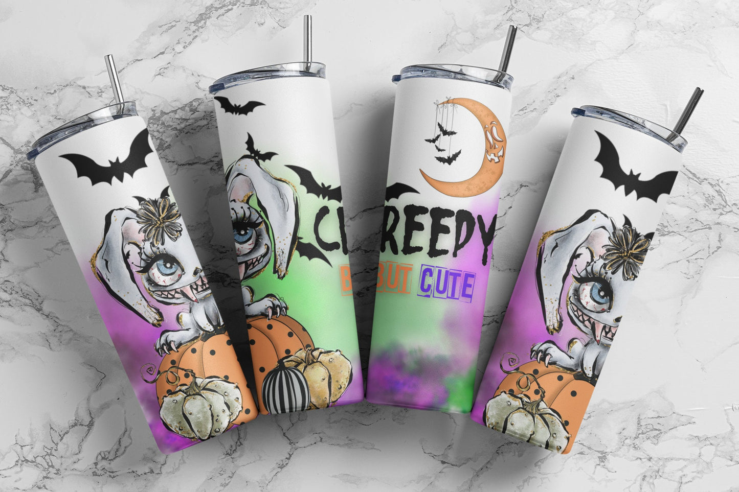 Creepy But Cute, Sublimation, Ready To Press, Print Out Transfer, 20 oz Skinny Tumbler Transfer, NOT A DIGITAL