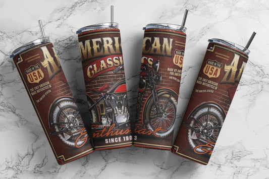 Vintage Motorcycle , Sublimation, Ready To Press, Print Out Transfer, 20 oz, Skinny Tumbler Transfer, NOT A DIGITAL