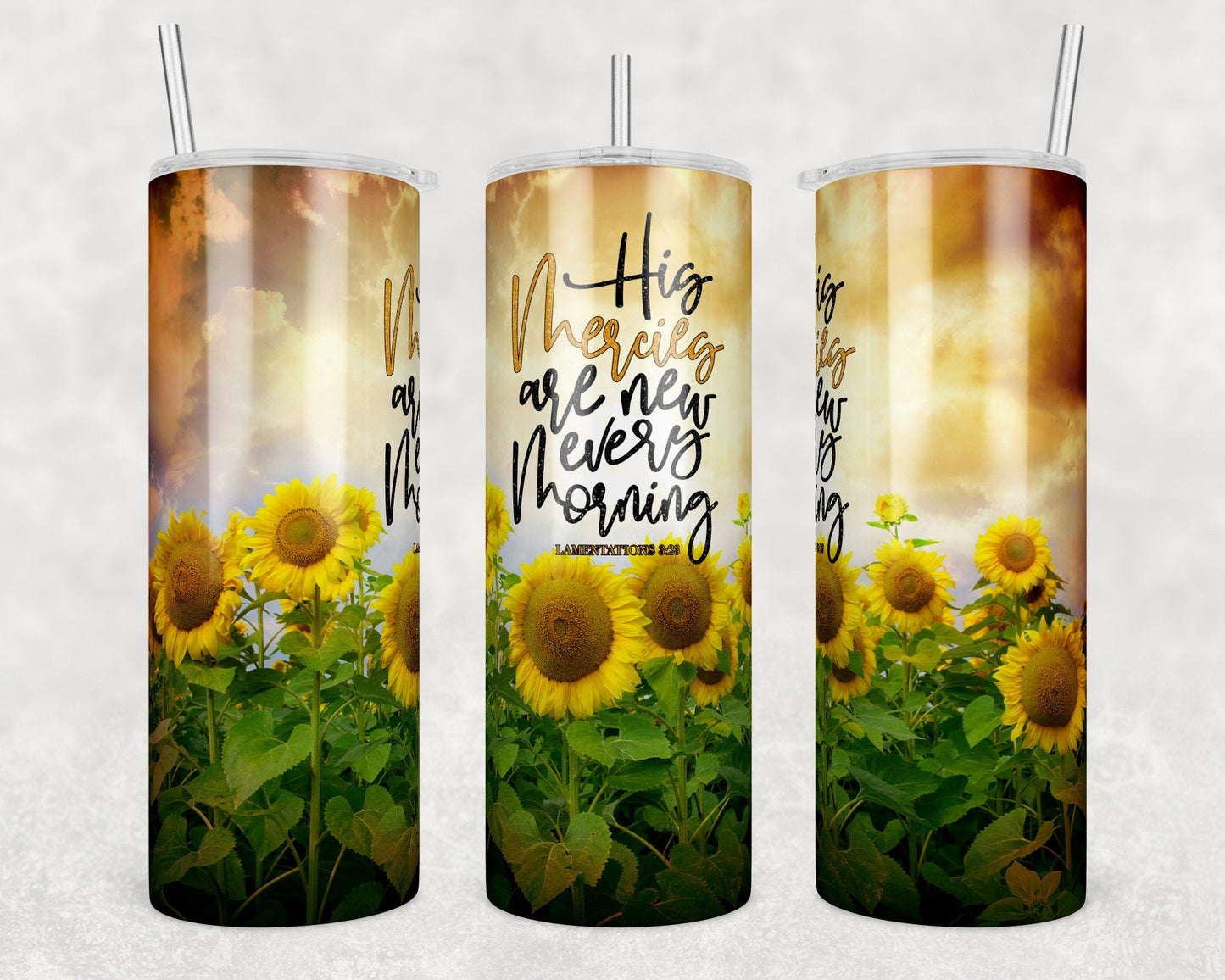 Bible Verse His Mercies, Sublimation, Ready to Print, Ready To Press, Print Out Transfer, 20 oz, Skinny Tumbler Transfer, NOT A DIGITAL