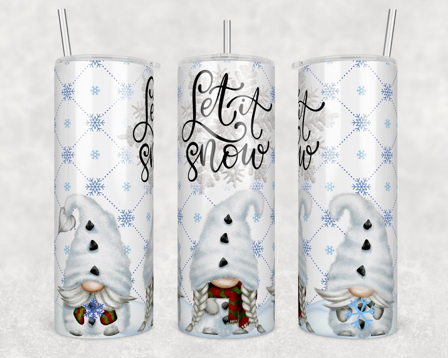 Let It Snow Gnomes, Sublimation, Ready to Print, Ready To Press, Print Out Transfer, 20 oz, Skinny Tumbler Transfer, NOT A DIGITAL