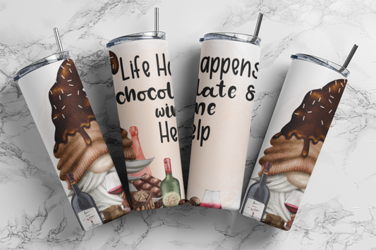 Life Happens, Coffee/Wine, Sublimation, Ready to Print, Ready To Press, Print Out Transfer, 20 oz, Skinny Tumbler Transfer, NOT A DIGITAL